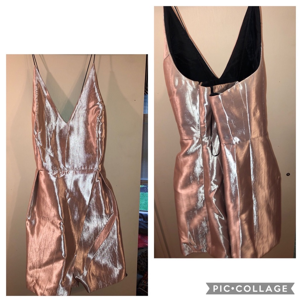 Topshop Metallic Dress
